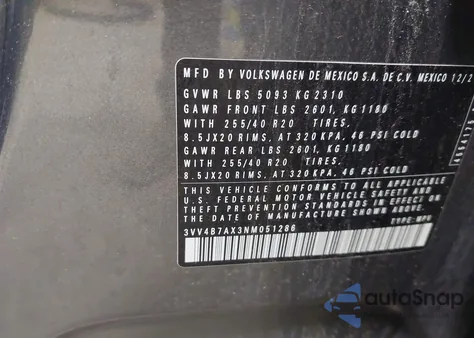 2022 Volkswagen Tiguan 2.0T Sel R-Line from USA, damaged, VIN 3VV4B7AX3NM051286